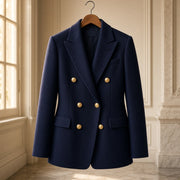 Blazer cu nasturi aurii, piesă vintage unicat – CastelulCuArtă