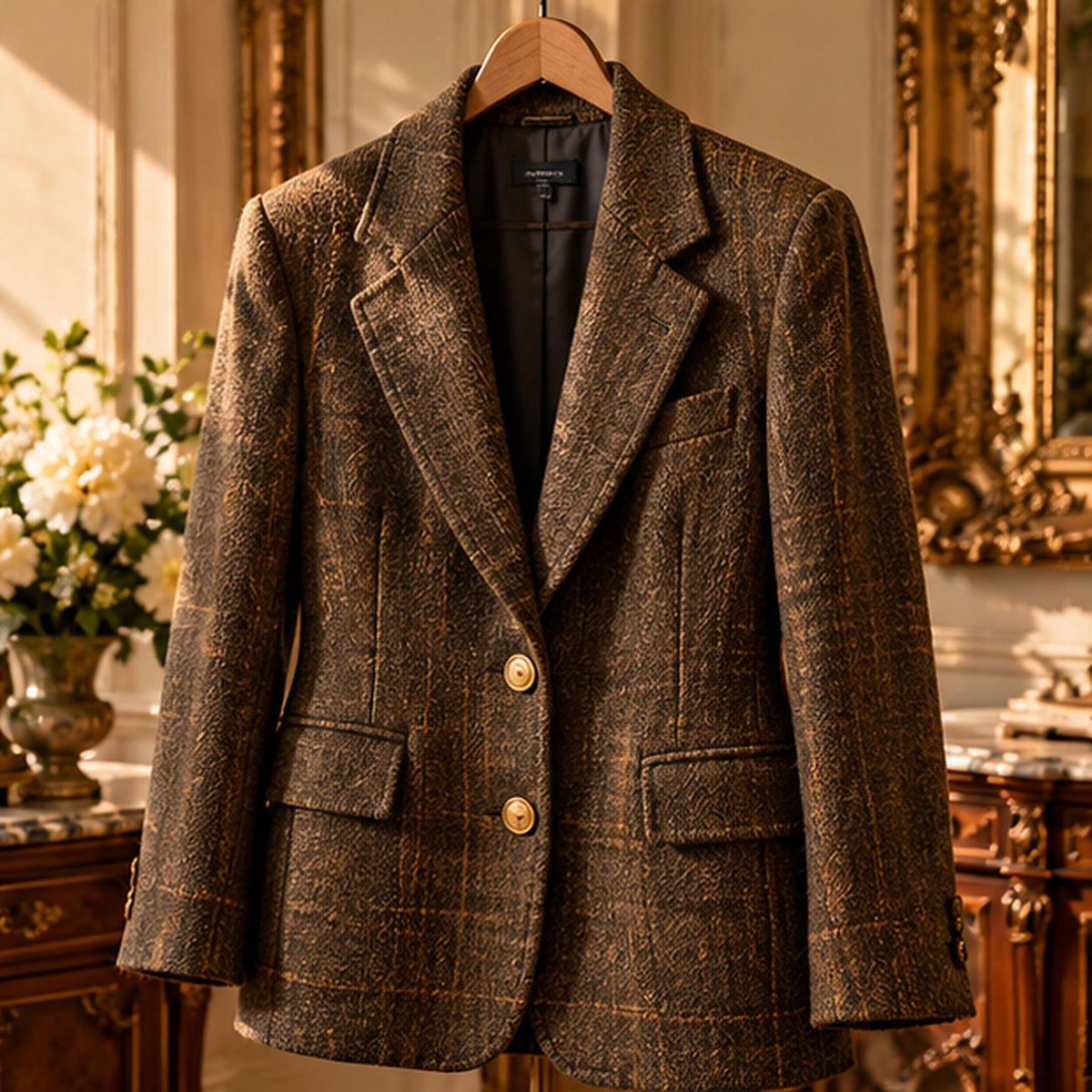 Sacou vintage din lână, piesă vintage unicat – CastelulCuArtă